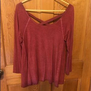 American Eagle Wide neck 3/4th length sleeve shirt